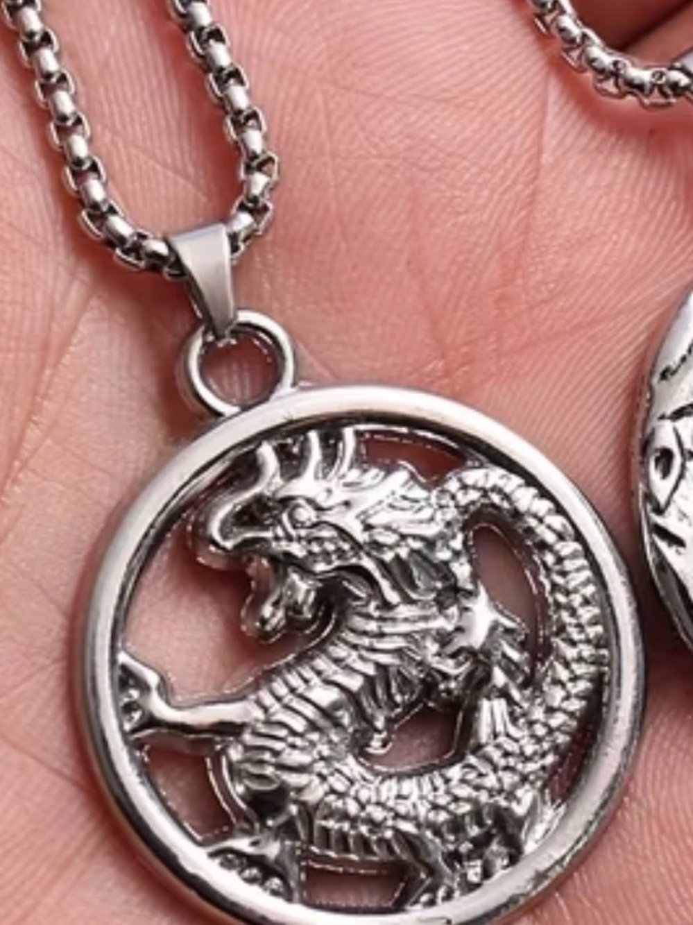⭐️ Dragon #3 Circle Pendant Necklace